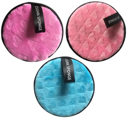 NTRUXZP 3 Stück Abschminkpads Waschbar, Mikrofaser Abschminktücher Cotton Pads, Gesichtsreinigung Make Up Entferner Pads Wiederverwendbar Umweltfreundliche für Gesichtsreinigung Makeup Entferner Pads