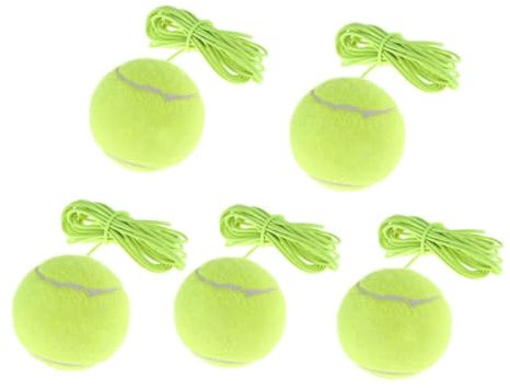 QmjdDymx Tennis Training Ball,Tennis Ball Tennis Training Ball And String Replacement Self Practice Tennis Ball Trainer Resiliency Tennis Ball Ball And Tether Replacement Tether Ball 5Pcs