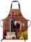 Smooffly Schürze für Wein und Käse, Unisex, verstellbar, Latzschürze, Kochschürze, Kochschürze, Damenschürze für Zuhause, Küche, Restaurant, Kaffeehaus, Wein und Käse, 27x31 Inch