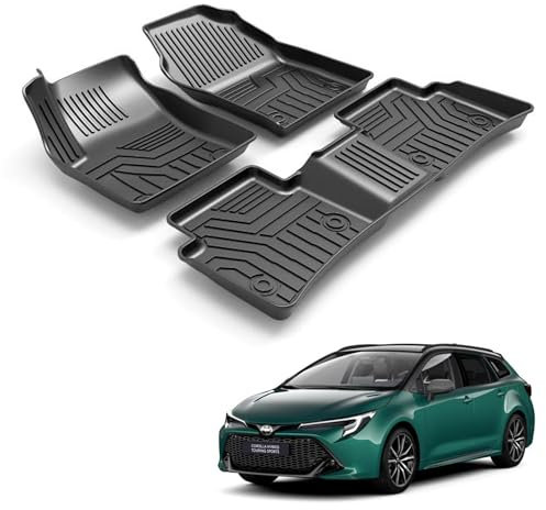 Allwetter-Fußmatten 3D Thermoform-Set TPE Allwetter Toyota Corolla XII 12 Touring Sports (TS) Kombi Hybrid seit 2018 – rutschfest