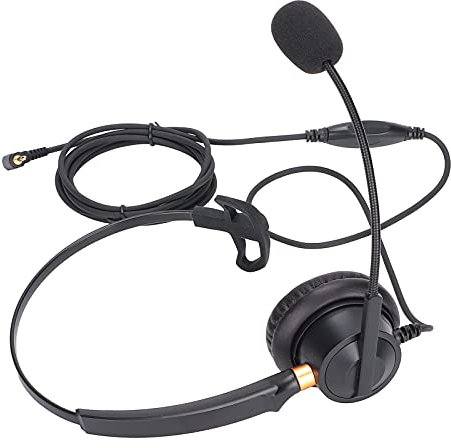 Denash Telefon-Headset, Angenehm zu Tragendes Business-Headset mit 2,5-mm-Kopfhöreranschluss und Mikrofon für Callcenter-Agenten für Telekommunikationsmarketing