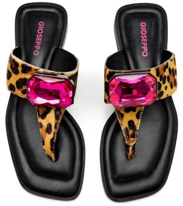 GIOSEPPO Sandalias GRIEGAS Piel Leopardo Merrimac