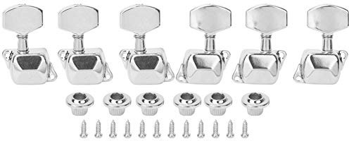 HAOHIZE Chevilles d'accordage de cordes semi-fermées, accordeurs de têtes de machine, 6 pièces chevilles d'accordage de guitare 3R 3L accordeurs de cordes semi-fermés tête de