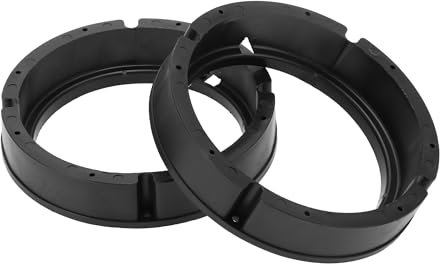 INFINAUTO Anello distanziatore altoparlante Anello distanziatore tweeter anteriore per 6.5 per Volkswagen POLO 2001-2009 ABS Nero Impermeabile