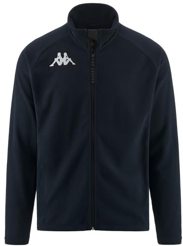 Kappa - Felpa con Zip, Unisex, Blu, Poliestere, Ski, 6CENTO 687BFZ, Taglia: L