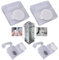 CURTIES V2 Duschvorhang Spritzschutz Badewanne Clip Magnetisch Selbstklebend Befestigung Abnehmbar Wiederverwendbar Dusche Bad Zubehör (Semitransparent)