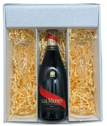 Coffret Blanc : Mumm – Champagne – Brut et 2 Flûtes Chef & Sommelier (1x75cl)