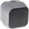 Interruptor Unipolar IP54 Gris 7x7x5 cm - Protección contra polvo y agua, ideal para control de luz en interiores y exteriores.