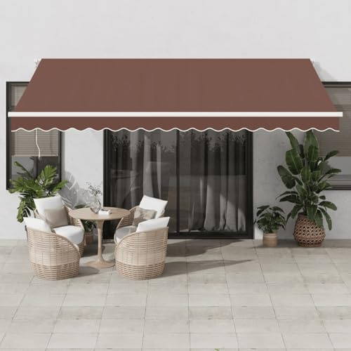 Gecheer Tenda da Sole Retrattile Automatica Marrone 450x300 cm
