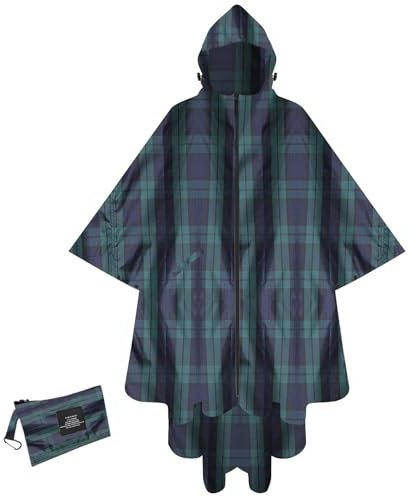 Dcsfadq Regenponcho Leichtgewichtiger grüner für Damen und Herren, Regencape Damen, Regencape Herren, Regenponcho Herren mit kostenlosem Säckchen - Ideal für Fahrrad-Aktivitäten