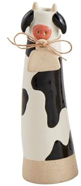 Mud Pie Vase mit Bauernhof, Kuh, 23,2 x 5,7 cm
