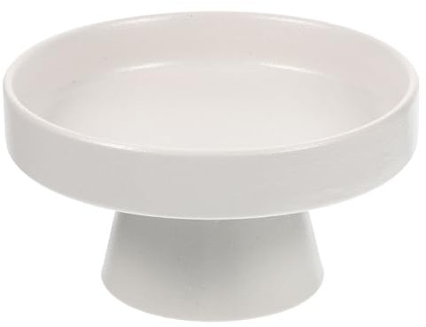 TOPPERFUN Coupe à Fruits En Céramique Plateau D'affichage Dessert Clé Pièce Maîtresse Bol De Fruits Blancs Petit Plateaux De Fruits Pour Servir Pour La Fête En Forme De Rester Pieds Blanche