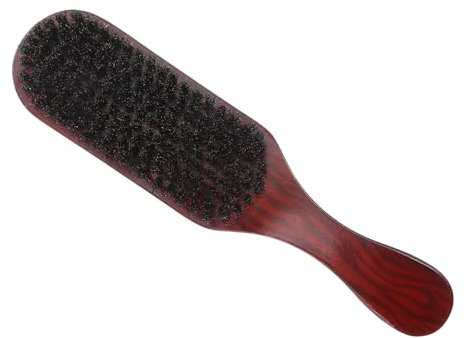 BESTYASH Bartbürste Haarbürste aus Wildschweinborsten Holz Brown