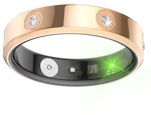 Smart Ring Women Fitness Ring Pedometer Heart Rate Monitor Sleep Tracker Step Counter Fitness Tracker for Sports Time, Distance, Calories Compatible with Android iOS
