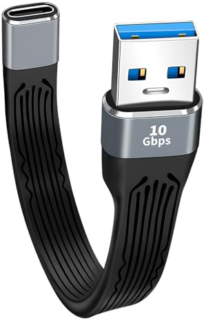 Jesiah USB C Female to USB A Male Adapter 10Gbps Data Transfer Short Cable | Type C to USB-A Adaptor Fast USb-C Charging Connector Converter Projection Cable for Pro Max Samsung Galaxy Macbook PC (13cm)