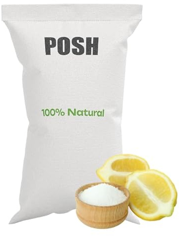 POSH Poudre d'acide citrique - 25 kg - E330 - Qualité alimentaire | Dissout le calcaire sans frotter pour bouilloire, machine à café et cabine de douche, sans odeur, pour la restauration et
