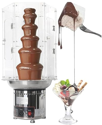 DOJBK Chocolate Fountain Cover, 4-7 Tiers Large Chocolate Waterfall Machine Cover, Chocolate Fountain Chocolate Melt Cover, for Party Wedding Birthday Christmas