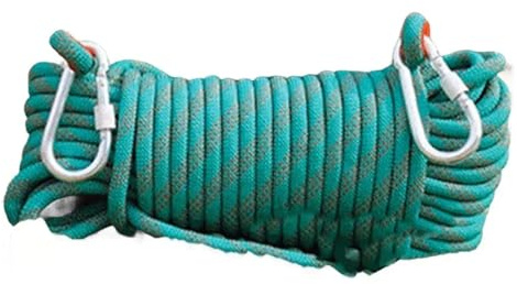XUFHSEO 1 Corde d'escalade de sécurité 20 m, résistante à l'usure, Fonctionnement en Haute Altitude, Descente Rapide, évasion, Accessoires d'extérieur(Green 20m)