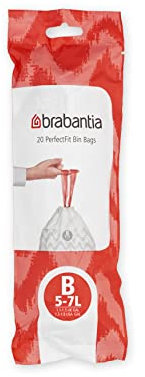 Brabantia PerfectFit Beutel 5 L (B) - 20 Stück pro Rolle 5 Liter (B) (20 Stück)