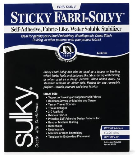 Sulky Sticky Fabri Solvy Stabilizer -20X36