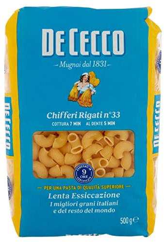 DE CECCO Chifferi Rigati Nr. 33 Langpasten, 500 g