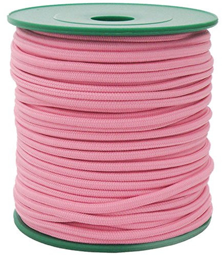 25m Gummikordel 3mm, Gummischnur Gummiband Bekleidungsgummi, Farbwahl, Farbe:rosa