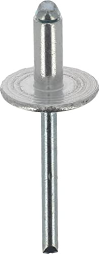 Restagraf - Niete mit großem Kopf, Aluminium & Stahlschaft – kompatibel mit Alfa Romeo, Alpine, Dacia, Nissan, Renault – Durchmesser 4,8 mm – Länge 11,5 mm – Ref. 12261 – Beutel mit 20 Stück