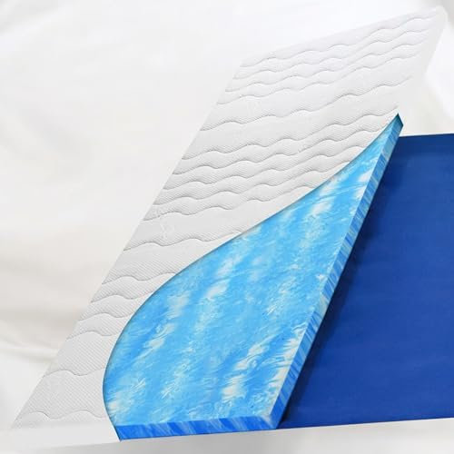 DaMi Gelschaum Topper, Matratzentopper 10cm hoch, Matratzenauflage für Allergiker geeignet, Atmungsaktiv & Ohne Kuhlenbildung, für Bett Bed Boxspringbett Couch, Auflage Bettauflage 180x200 cm