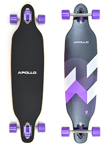 Apollo Longboard Makira Tabla Completa rodamiento de Bolas High Speed ABEC, Drop Through Freeride Skating Cruiser Board
