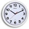 MAUL Wanduhr MAULstep Ø 30 cm | Funkuhr mit automatischer Zeiteinstellung | ideal für Wohnzimmer, Schlafzimmer, Küche, Arbeitszimmer und Büro | Gute Lesbarkeit für große Räume | Weiß