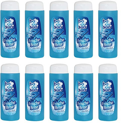 10er Pack badusan Duschbad Frische Brise 10 x 250 ml, Duschgel, ph-hautneutral Pflegedusche Körperpflege Showergel