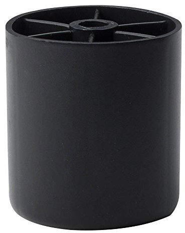 Lot de 4 pieds de meuble ronds en plastique noir - Hauteur : 5 cm - Plastique de qualité supérieure