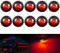 KATUR 3/4 runde LED Vorne Hinten Seitenmarkierungsanzeigen Licht Wasserdichte Kugel Abstand Licht 12 V für Auto Lkw (Rot)
