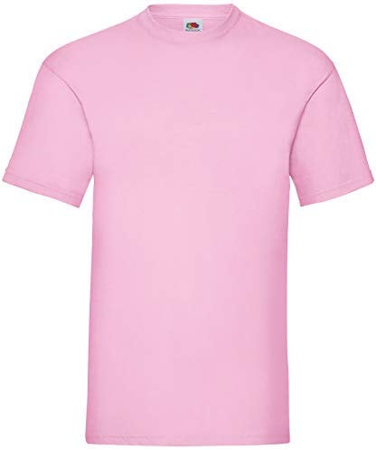 Fruit of the Loom Men's Valueweight Short Sleeve T-Shirt, Light Pink, Small