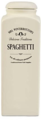 BUTLERS Spaghettidose 2,2 l -MRS. WINTERBOTTOM'S- Keramikdose mit Deckel im Landhausstil, Vintage Deko, Küchenzubehör für Küchenorganisation und Aufbewahrung von Spaghetti und Nudeln