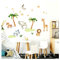 Little Deco Wandsticker Kinderzimmer Elefant Löwe Palmen Dschungel I 124 x 86 cm (BxH) I Wandtattoo Junge Deko Babyzimmer Baby Bilder Wandaufkleber DL206-23