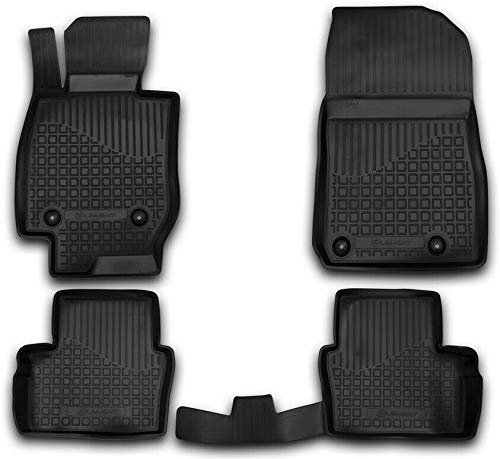 Element tappetini in Gomma 3D Premium su Misura Adatti per Mazda CX-3, MK 1 (I), 2015->, Fuoristrada 5 Porte, 4 Pezzi.