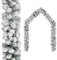 vidaXL Weihnachtsgirlande mit Schnee Künstliche Girlande Weihnachstdeko Tannengirlande Türgirlande Türbogen Weihnachten Grün 10m PVC