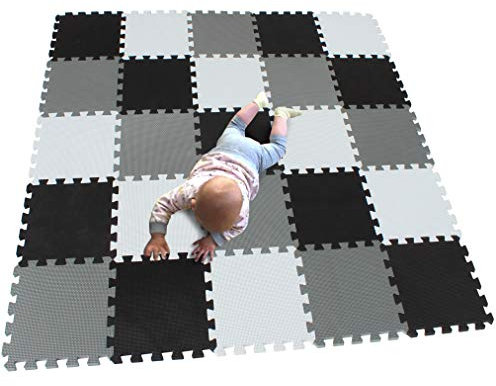 MQIAOHAM® 25 Stücke Baby puzzelmatten für Babys spielmatte Kinder puzzlematte Teppich G301025-101104112