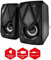 TECHMADE SPEAKER GAMING, Altoparlanti per computer desktop o PC portatile, 2 unità, Nero