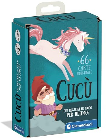 Clementoni - Cucù, Mazzo di 66 Carte Illustrate, Gioco da Tavolo per Bambini 6+ Anni e Tutta la Famiglia, 2-12 Giocatori, Made in Italy, Lingua Italiana, 16296