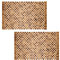 PANA®ECO Badematte Holz • Fußmatte 100% Akazienholz • Badvorleger Holz rutschfest • Holzmatte aus Echtholz • Natürlicher Badvorleger • Fußmatte Natur • Größe: 60 x 100 cm (2er Pack)