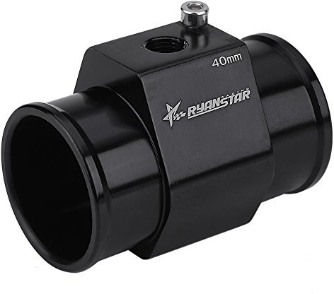 Akozon Medidor de temperatura del agua del coche Tubería conjunta Adaptador de sensor de temperatura del agua De varios tamaños Junta en T de temperatura del agua Con 2 clips Tamaño disponible(40mm)