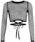 XGOPTS Women Fishnet Tops - Sexy Slim Fit Long Sleeve Mesh Sheer Shirt - See Through Transparent Blouse T-Shirt - Crop Casual Clubwear Black