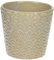 Decorative Small Ceramic Plant Pot Indoor Home House Flower Succulent Cactus Herb Round Planter Cover Holder (Ø Diameter 12cm - Cream)