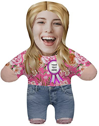 Kissen mit eigenem Foto Personalisiertes Lustiges Fotogeschenk mit eigenem Gesicht Bedruckt 45 cm Hoch Body Körper Foto-Kissen zum Geburtstag Motiv Mama Mammi Mutti [091]