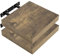 WOLTU 2X Wandregal Wandboard Bücherregal Regale für Deko Wandablagen aus MDF Holz, 2er Set Hängeregal Vintagebraun, 25x22,9x3,8cm RG9365hov-2