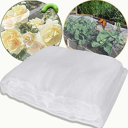 Gemüsenetz Gartennetze Insektennetz aus Polyethylen Kulturschutznetz Feinmaschig Pflanzenschutznetz Vogelnetz Fliegenschutz 3x4m für Gemüsegarten Blumenfeld Obstgarten 40 Maschen