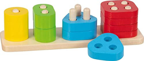 Goki 58448 Set zum Sortieren von Formen lernt das Zählen 3D-Puzzles, bunt