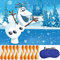 Hrency Pin The Nose On The Olaf-Spiel für Kinder, Partyspiel, enthält 24 Nasenaufkleber, Augenmaske und Poster, ab 3 Jahren